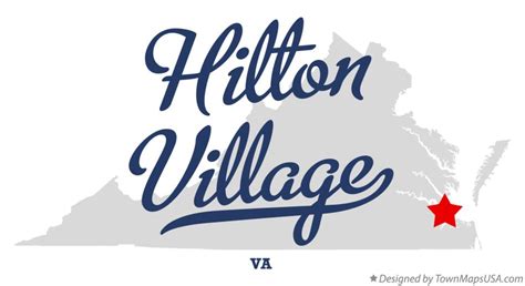 Map of Hilton Village, VA, Virginia