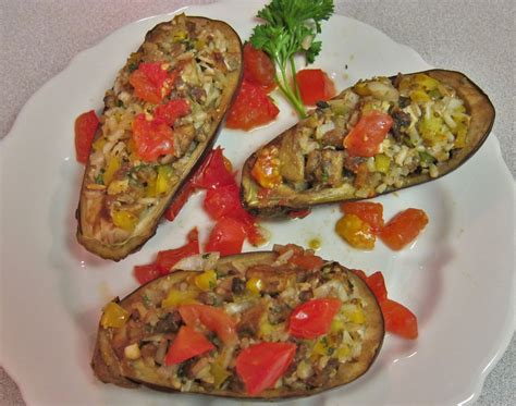 The Vegan Chronicle: Rice and Feta-Stuffed Baby Eggplant