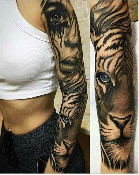 Tiger tattoo sleeve -- 50 Powerful Lion Tattoo Ideas to Enhance Your Personality | Tiger tattoo ...