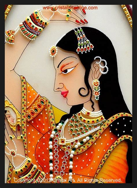 Rajput Painting Princess By Cristalartonline 1 - Full Image