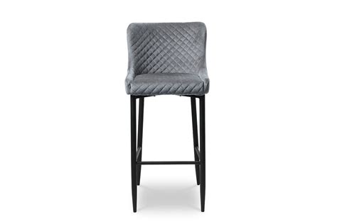 Grey Velvet Bar Stools - Alla tok