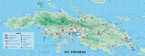 St. Thomas Island Tourist Map - Ontheworldmap.com