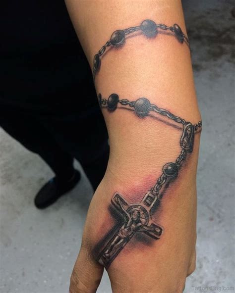 30 Cool Rosary Tattoos On Hand