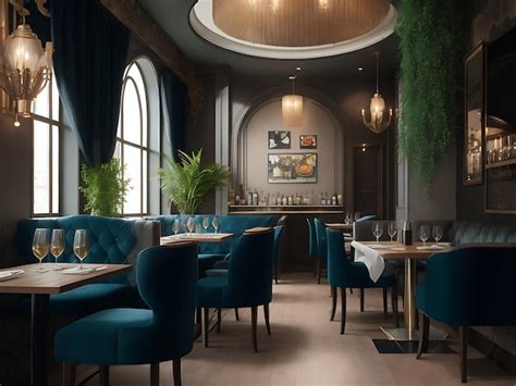 Premium AI Image | Premium Restaurant Interior Design Elegant Dining Spaces