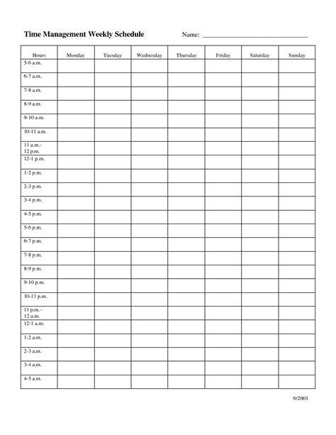 Stay Organized with a Weekly Time Management Schedule