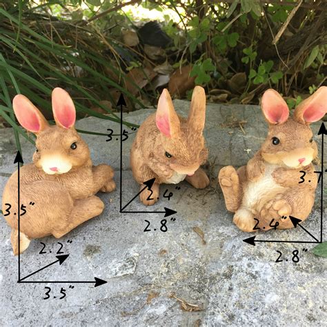 Polyresin Outdoor Decor Bunny Garden Rabbit Statue Lawn Ornaments ...