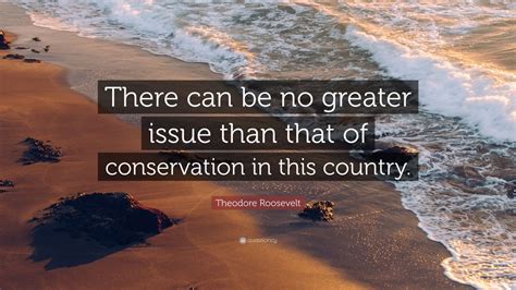 Theodore Roosevelt Quote: “There can be no greater issue than that of conservation in this ...