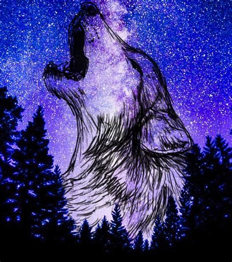 Galaxy wolf - Lexi Fantasy Wolf, Fantasy Art, Cute Animal Drawings, Art Drawings, Drawing Art ...