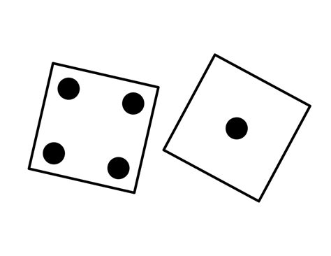 Dice Pair, 4-1 | ClipArt ETC