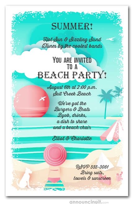 Blank Beach Party Invitation Template / Luau Party Invitation Templates Free Page 4 Line 17qq ...