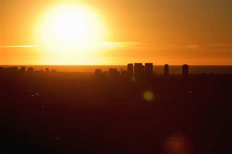 Free picture: buildings, city, sunset, silhouette