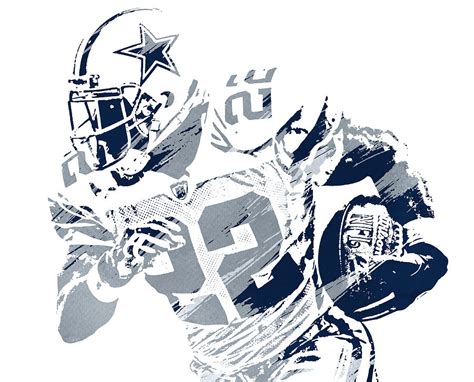 Emmitt Smith Dallas Cowboys Watercolor Strokes Pixel Art 1 Mixed Media ...