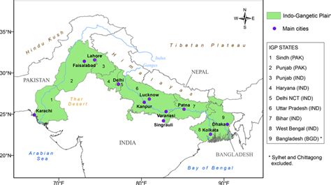 Geographical and administrative features of the Indo-Gangetic Plain ...