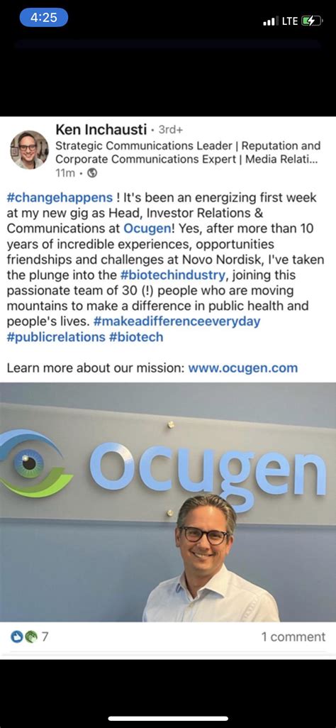 Ocugen has hired this man for Investor Relations : r/Ocugen