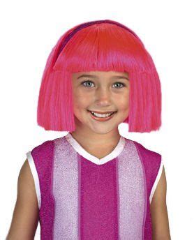 Disguise Stephanie Lazy Town Cartoon Network Wig, One Size (Up to Size ...