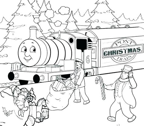 Christmas Train Coloring Pages - Coloring Books