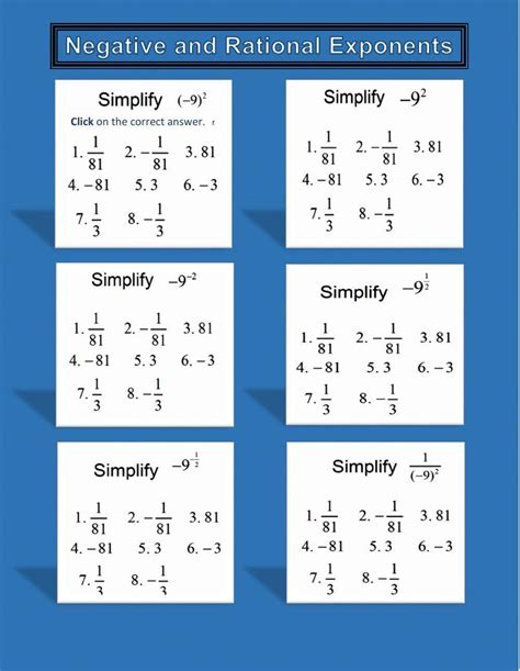 Free fractional exponent worksheet, Download Free fractional exponent worksheet png images, Free ...