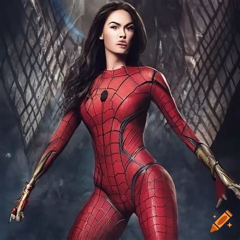 Poster for spider-woman movie featuring megan fox as jessica drew on Craiyon