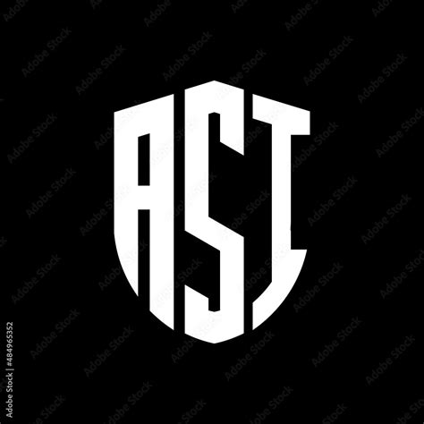 ASI letter logo design. ASI modern letter logo with black background. ASI creative letter logo ...