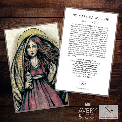 Saint Mary Magdalene Prayer Card A | Etsy