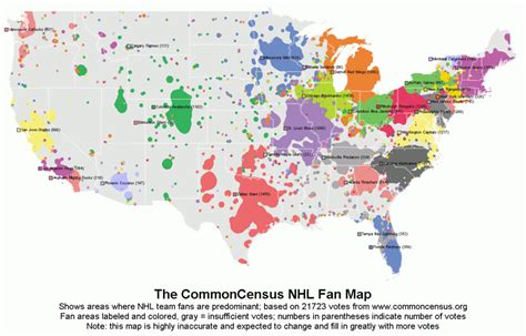 "nhl fan distribution map" for North America : r/hockey