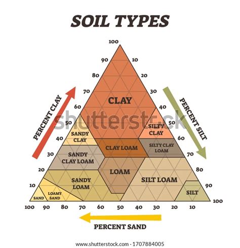 Soil Types Vector Illustration Labeled Educational Stock Vector ...