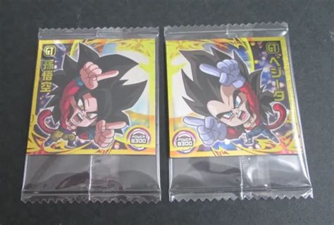 DRAGON BALL WAFER stickers Son Goku Vegeta Fusion Set S2-14＆15 SR ...