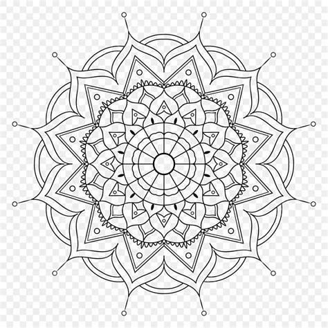 Simple Mandala Vector Art PNG, Simple Mandala Art Vector Design ...