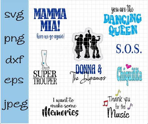 Mamma Mia SVG Mamma Mia DIY Shirt Donna & Dynamos Dancing | Etsy