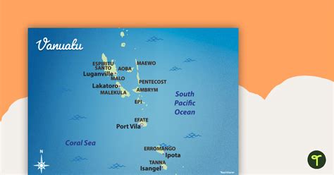 Map of Vanuatu | Teach Starter