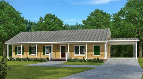 Economical Ranch House Plan with Carport - 960025NCK | Architectural Designs - House Plans