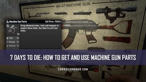 7 Days to Die: How to Get and Use Machine Gun Parts