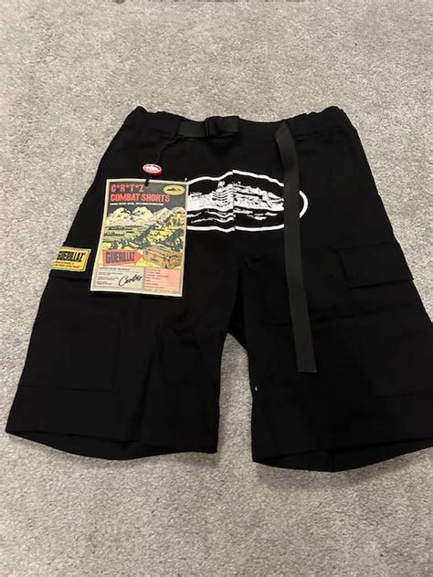 Corteiz Corteiz cargo shorts Black/white | Grailed