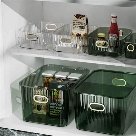 Refrigerator Organizer Bins with Lids, ESARORA 8 PACK Stackable Clear ...