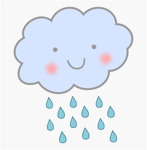 Clip Art Raining Cloud Cartoon - Transparent Background Rain Clipart ...