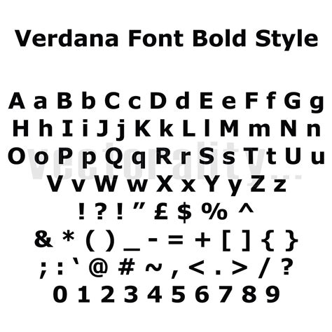 Verdana Font Bold Style Alphabet Numbers Letters Vector Art - Etsy Finland