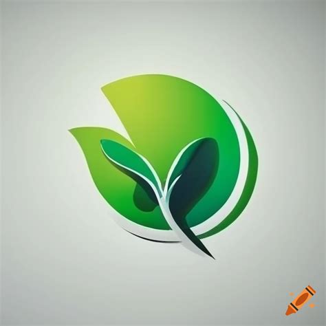 Green plant logo on a white background on Craiyon
