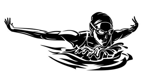 Free Clipart Swimmer Silhouette Female