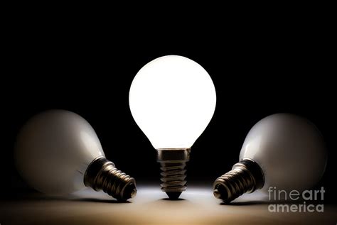 One Light Bulb Shining Photograph by Simon Bratt Photography LRPS