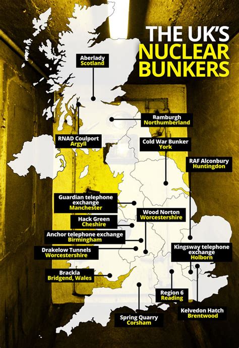 World War 3 - UK’s nuclear bunkers MAPPED in the case of nuclear war ...