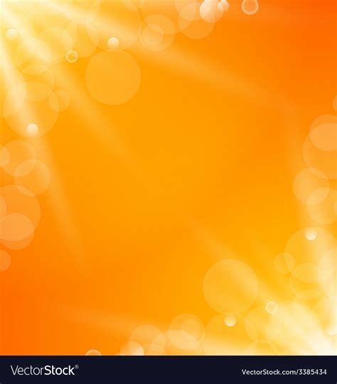 Abstract orange bright background with sun light Vector Image