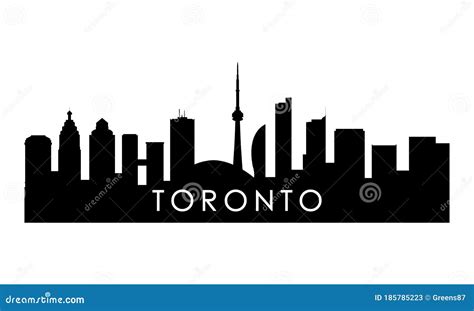 Toronto Skyline Silhouette. Stock Vector - Illustration of front ...