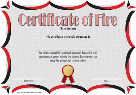 Fire Extinguisher Training Certificate - 7+ Latest Designs