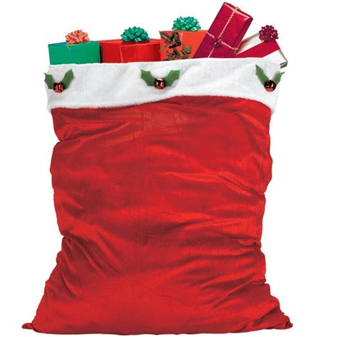 Velour Deluxe Santa Claus Bag Sack 36" x 30" - Walmart.com