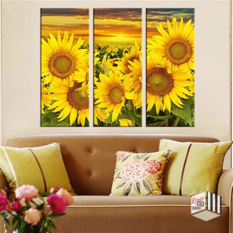Sunflower Field, 5 Piece Panel Wall Art Set for just $28.92. (New Customers Visit & Like Us ...
