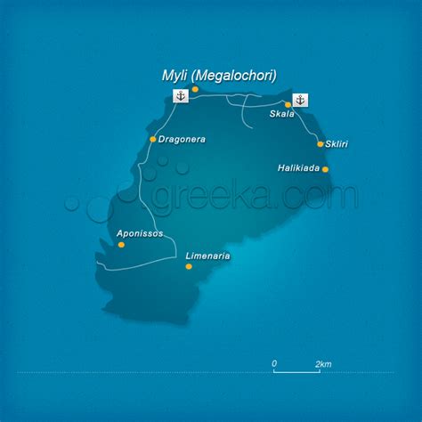 Map of Agistri island, Greece - Greeka.com