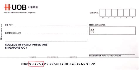 Cheque Sample-front – College of Family Physicians Singapore