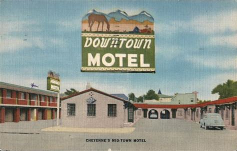 Downtown Motel Cheyenne, WY Postcard