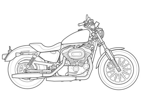 Motorcycle Line Drawing at GetDrawings | Free download