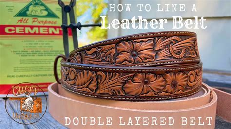 How to Line a Leather Belt - YouTube